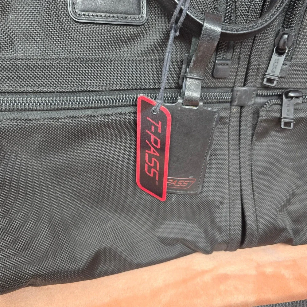 Tumi Alpha T Pass Expandable Laptop Briefcase Bag‎ Black Business Travel